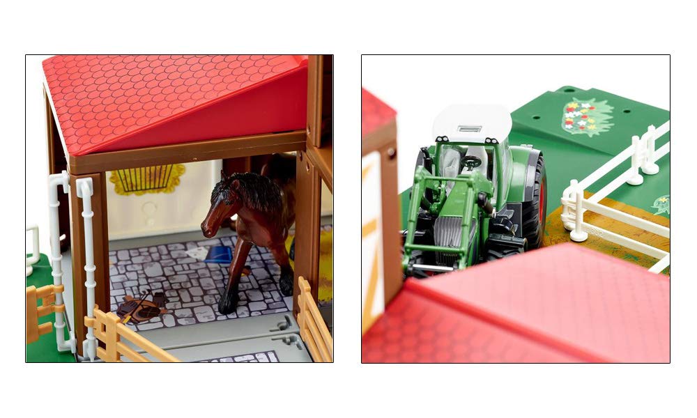 SIKU WORLD ジクワールド 5603 農場　ボーネルンド　ミニカー　動物 Amazon | ボーネルンド ジク(SIKU) SIKU WORLD 馬小屋のある農場